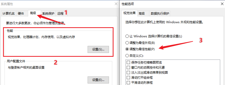关闭动画效果