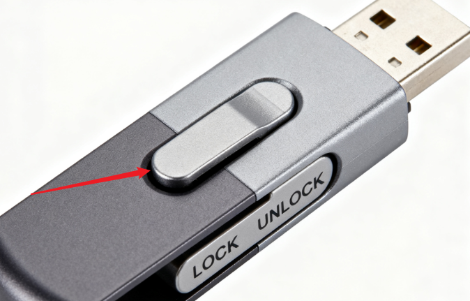 开启写保护开关