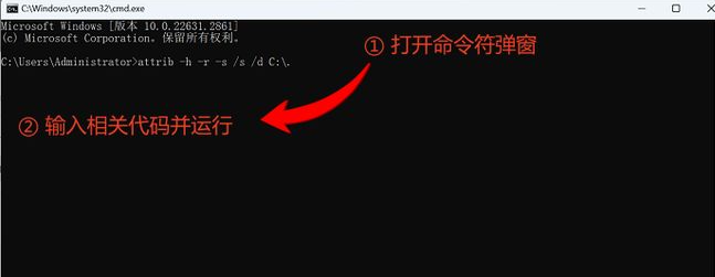 通过命令提示符取消只读