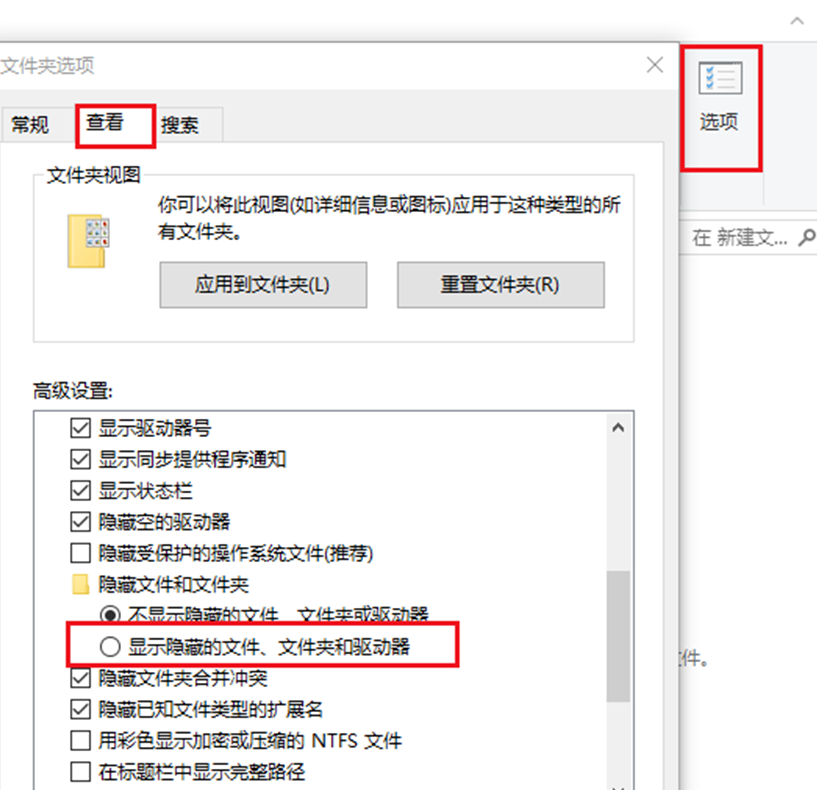 点击“选项
