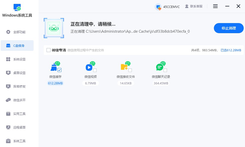 文件清理正在进行中
