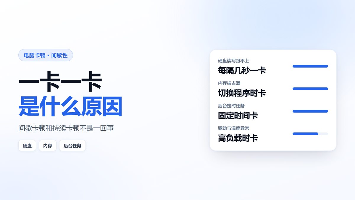 电脑一卡一卡的原因 四类间歇性卡顿数据图