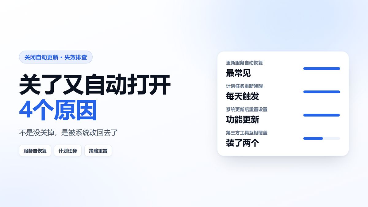win10自动更新关了又自动打开 四个原因数据图