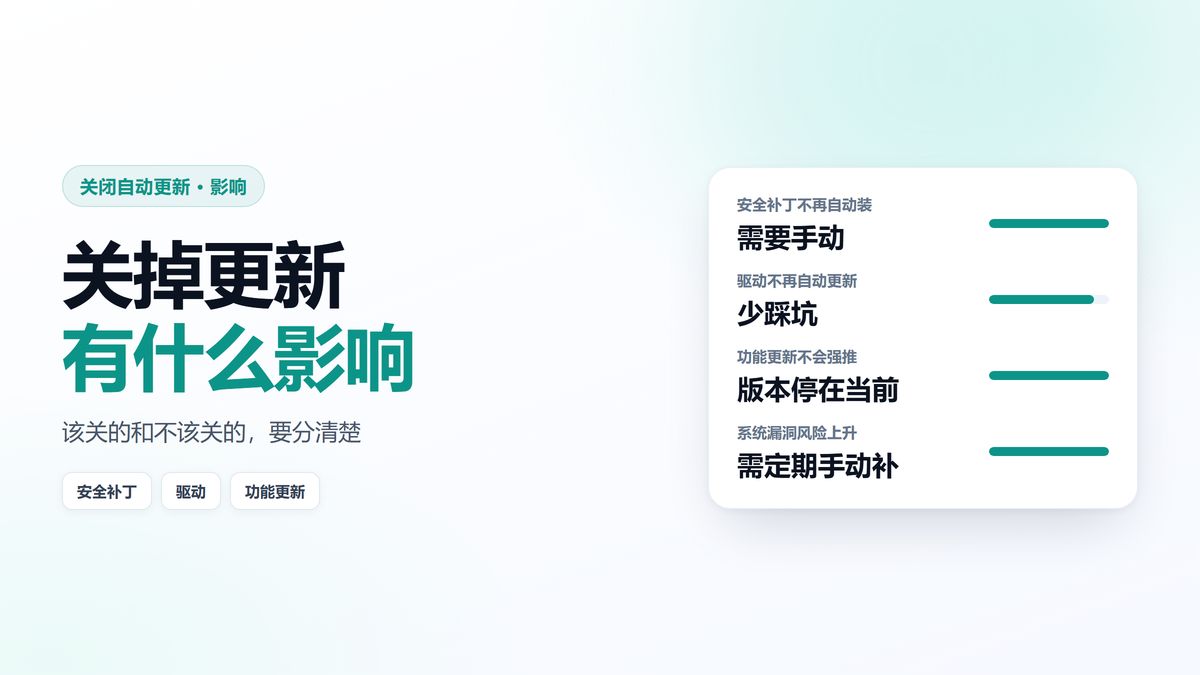 关闭Win10自动更新的影响范围数据图