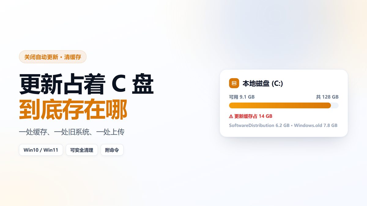 C盘被Windows更新缓存占用的示意图