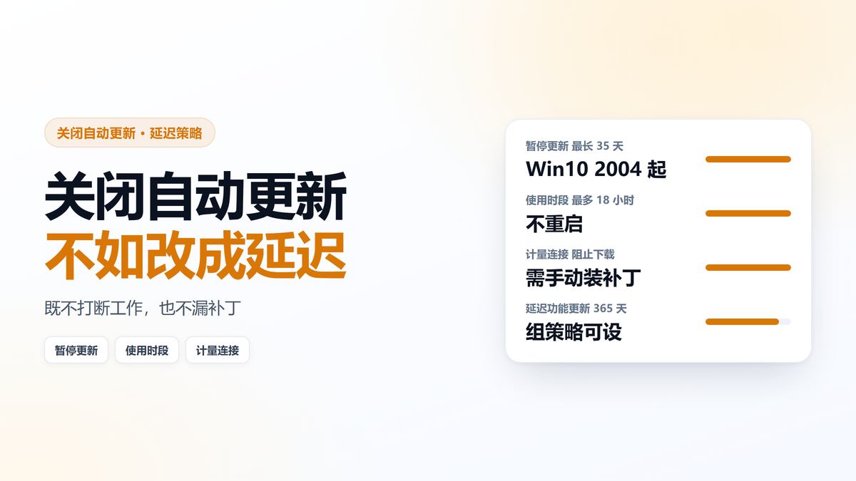 延迟安装更新的四种策略示意图