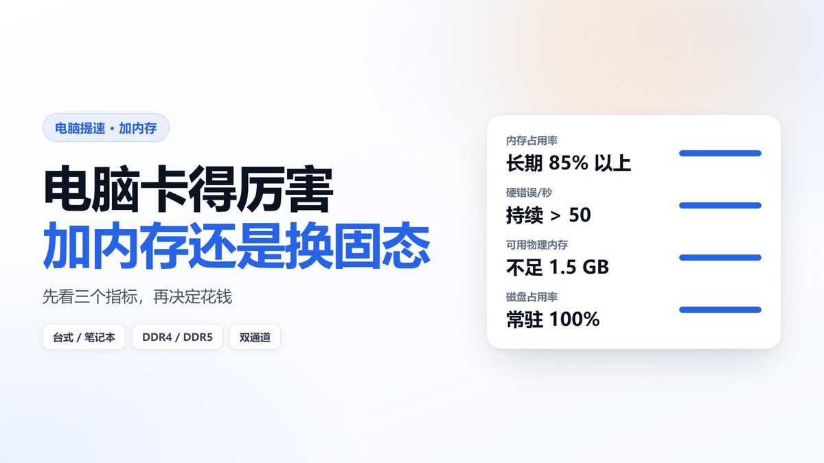 判断是否需要加内存的四项指标卡片图