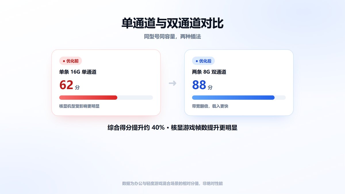 单通道与双通道内存性能对比图