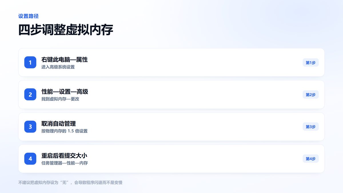 调整Windows虚拟内存的四个步骤图
