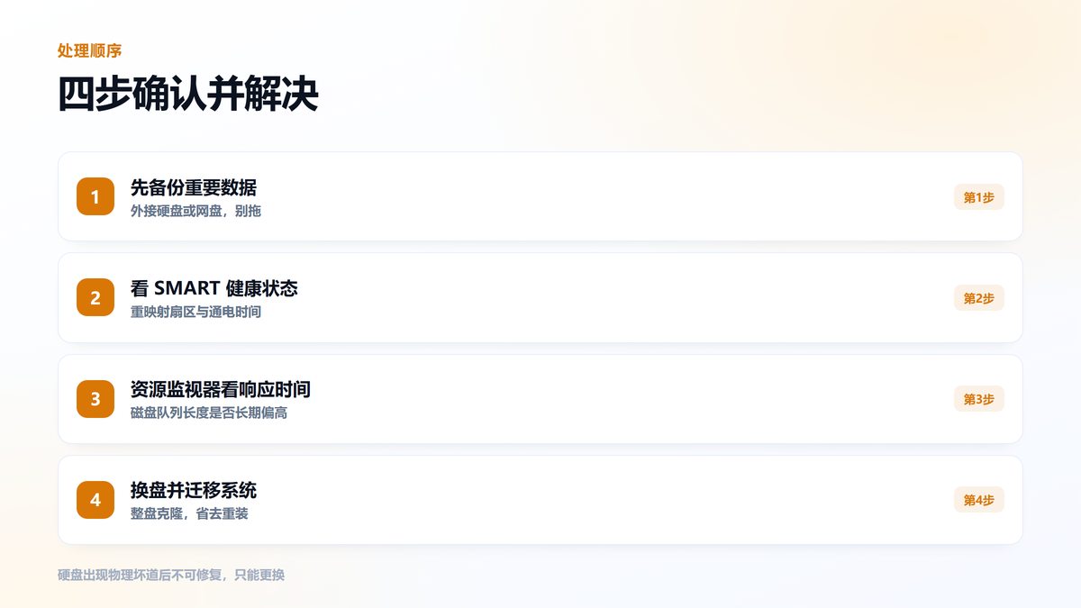 硬盘卡顿的处理四步骤图 先备份再换盘