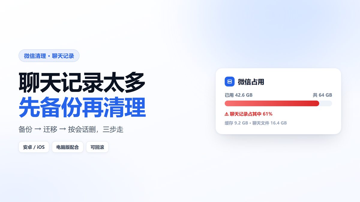 微信占用42.6GB的存储示意图 聊天记录占比最高